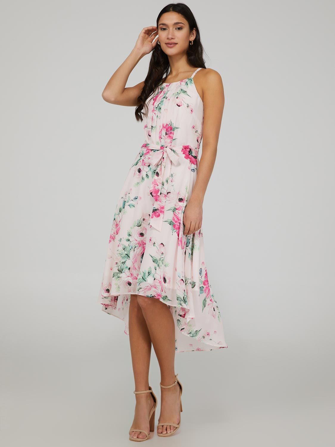 Halter Printed Chiffon Midi Dress sold by Suzy Shier