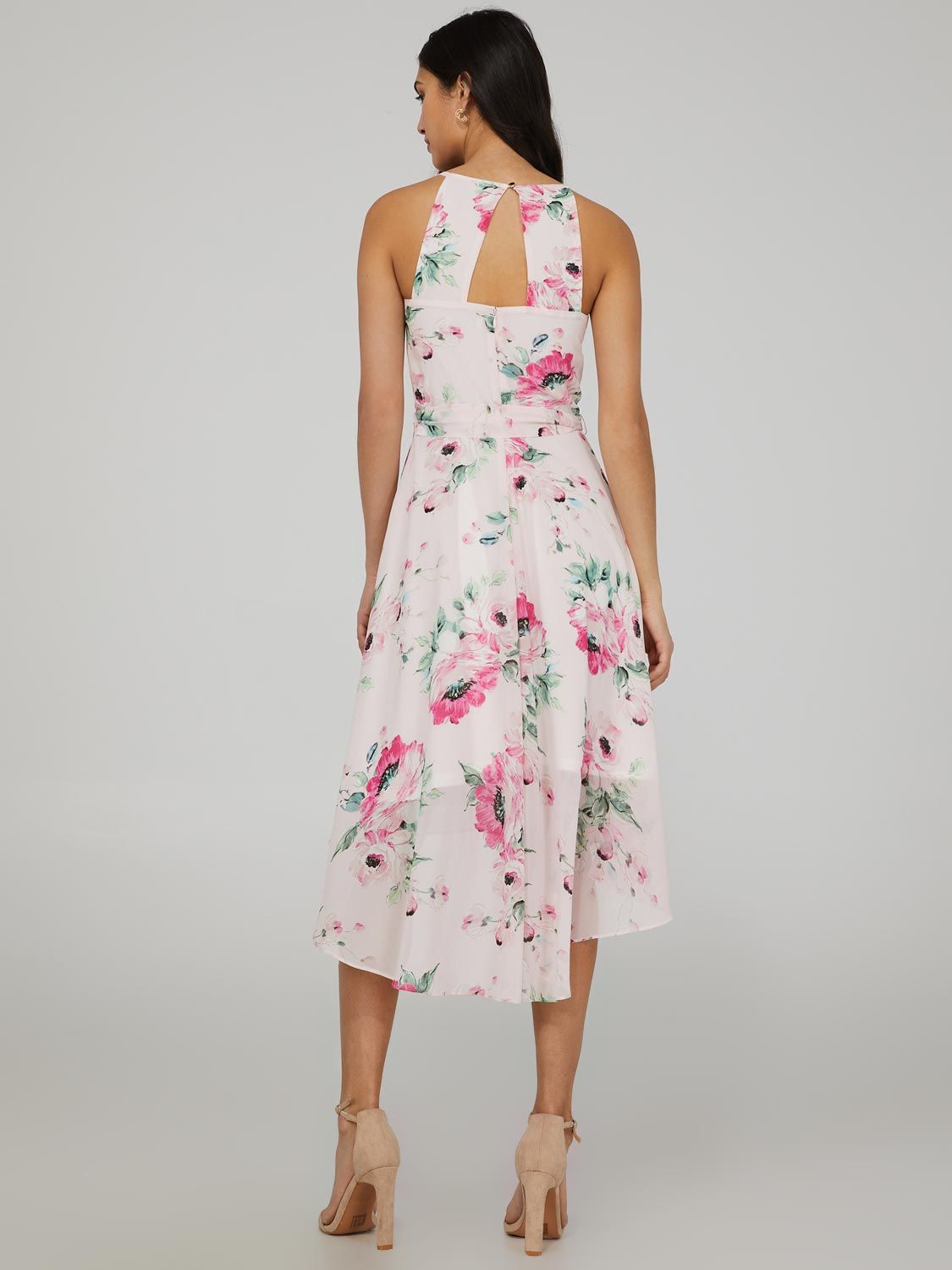 Halter Printed Chiffon Midi Dress sold by Suzy Shier product image thumbnail 5