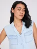 Sleeveless Button-Front Tencel Blouse sold by Suzy Shier