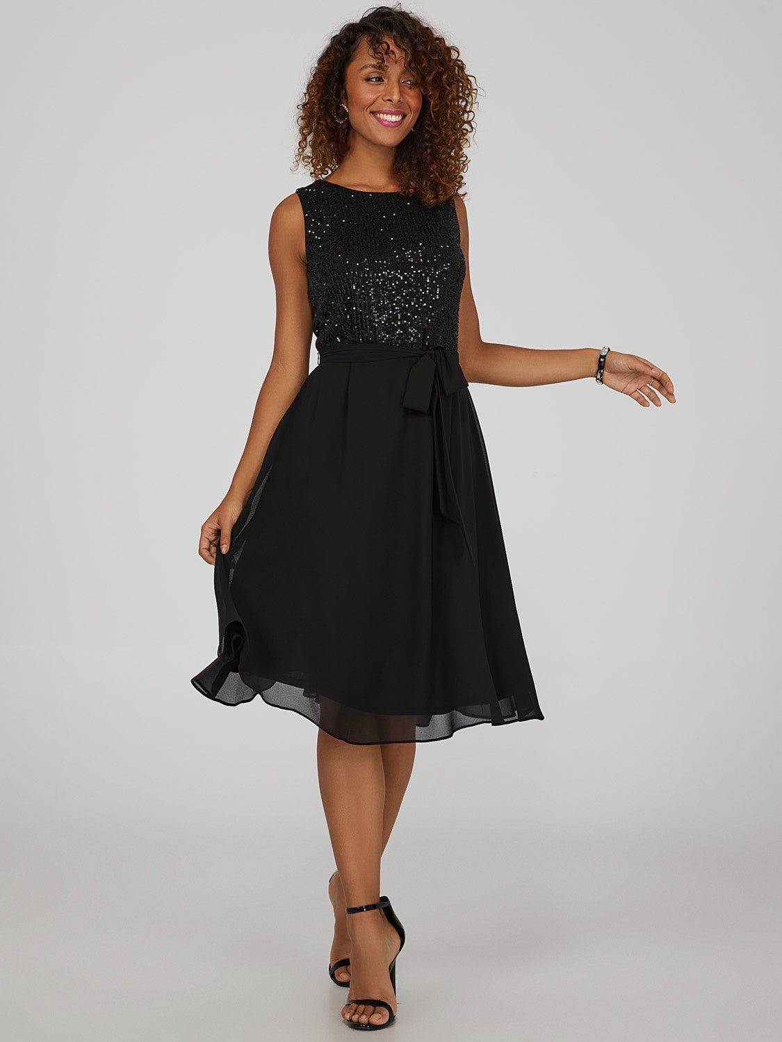 Sequin Fit And Flare Mini Dress sold by Suzy Shier