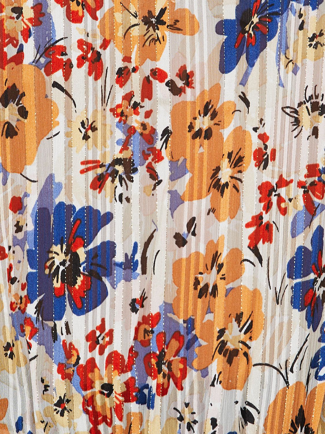 Printed Tie Neck Ruffle Trim Blouse sold by Suzy Shier product image thumbnail 6