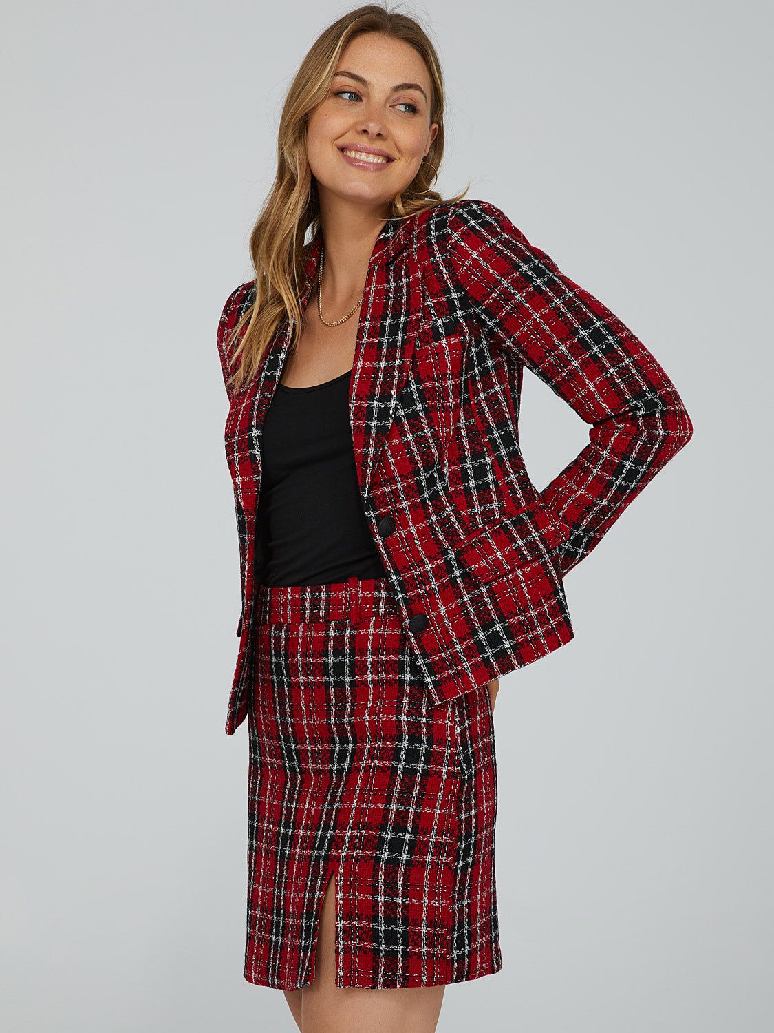 Single Breasted Boucle Blazer sold by Suzy Shier product image thumbnail 3