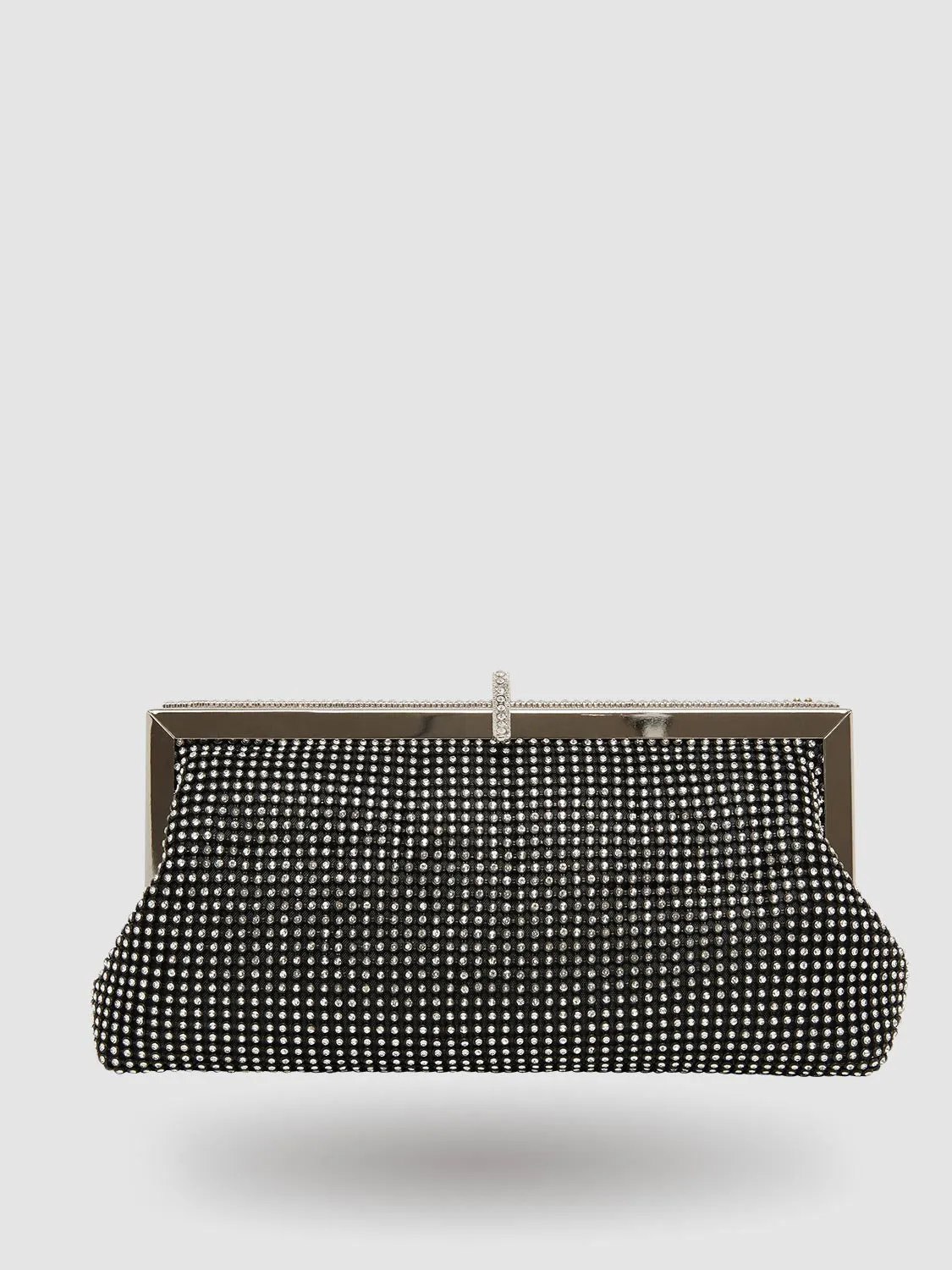 Rhinestone Clutch With Chain Handle sold by Suzy Shier