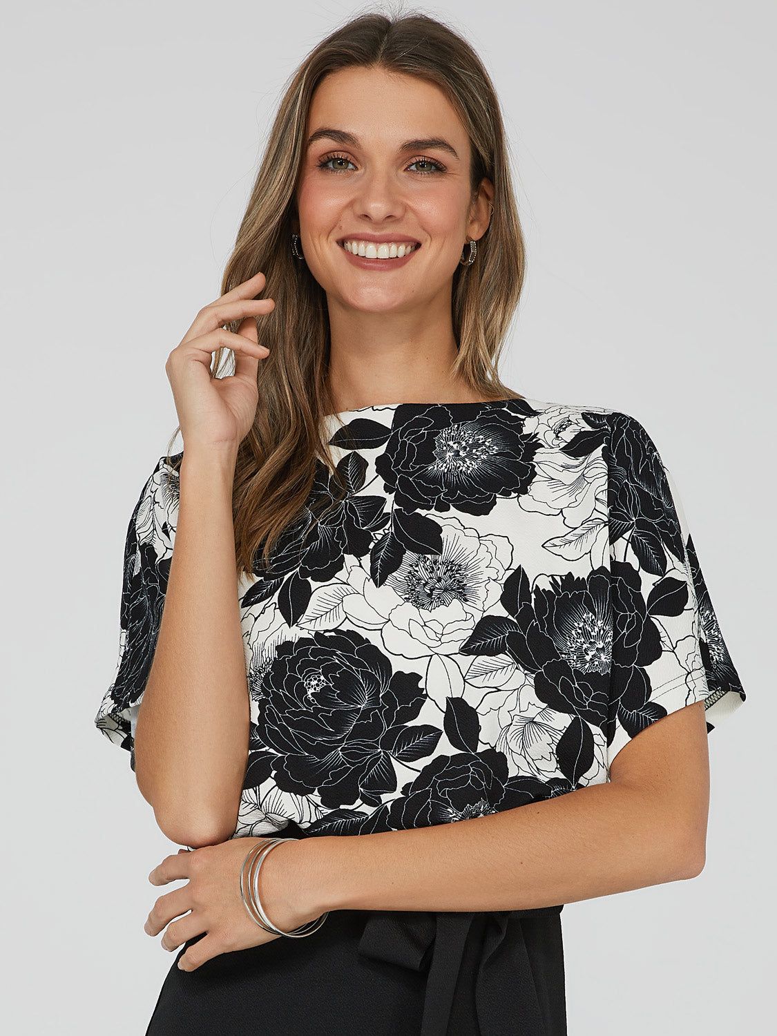 Printed 2-Fer Knee Length Dress sold by Suzy Shier product image thumbnail 3