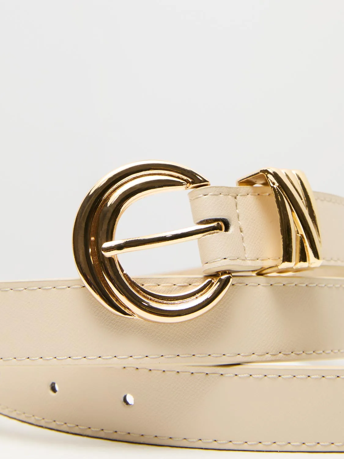 Faux Leather Carved Buckle Belt sold by Suzy Shier product image thumbnail 2