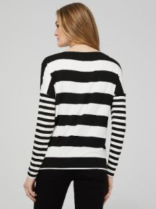 Combo Stripe Long Dolman Sleeve Top sold by Suzy Shier