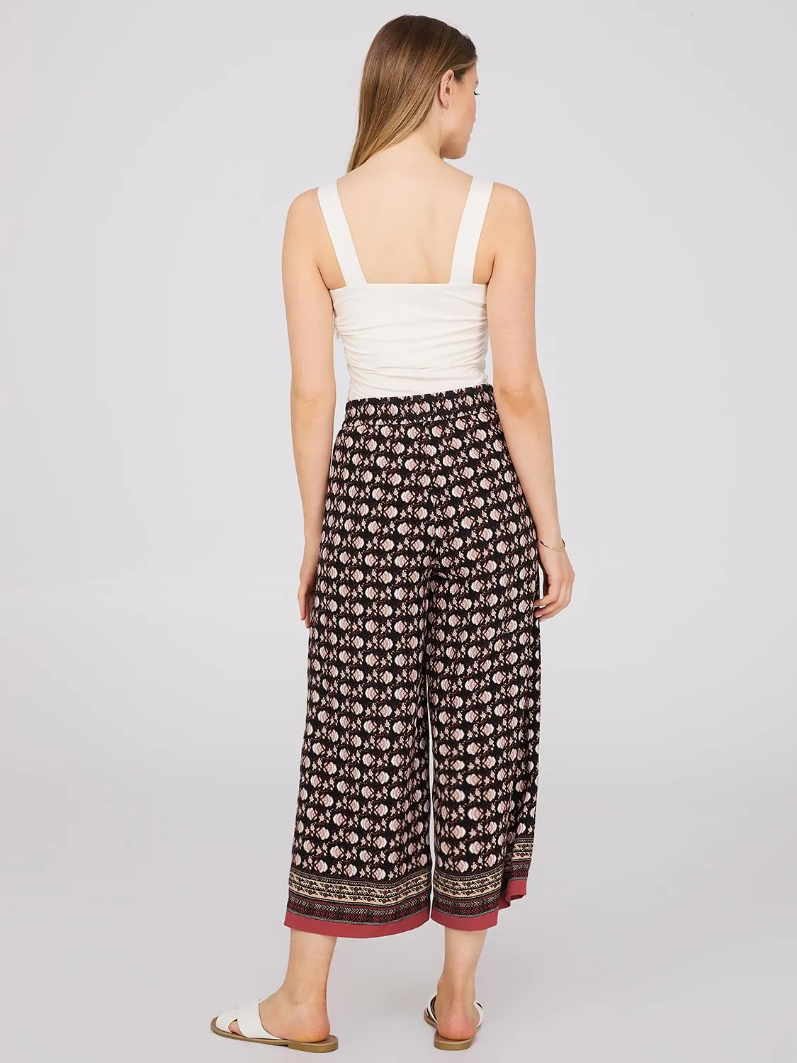 Border Print Gaucho Pants sold by Suzy Shier product image thumbnail 4