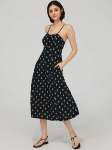 Geo Print Button-Front Midi Dress With Pockets sold by Suzy Shier