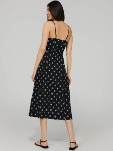 Geo Print Button-Front Midi Dress With Pockets sold by Suzy Shier