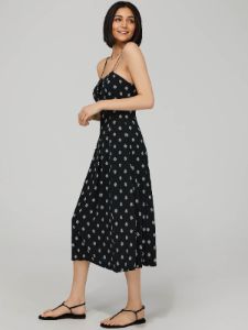 Geo Print Button-Front Midi Dress With Pockets sold by Suzy Shier