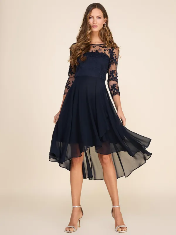 Embroidered Chiffon Fit & Flare Mini Dress sold by Suzy Shier