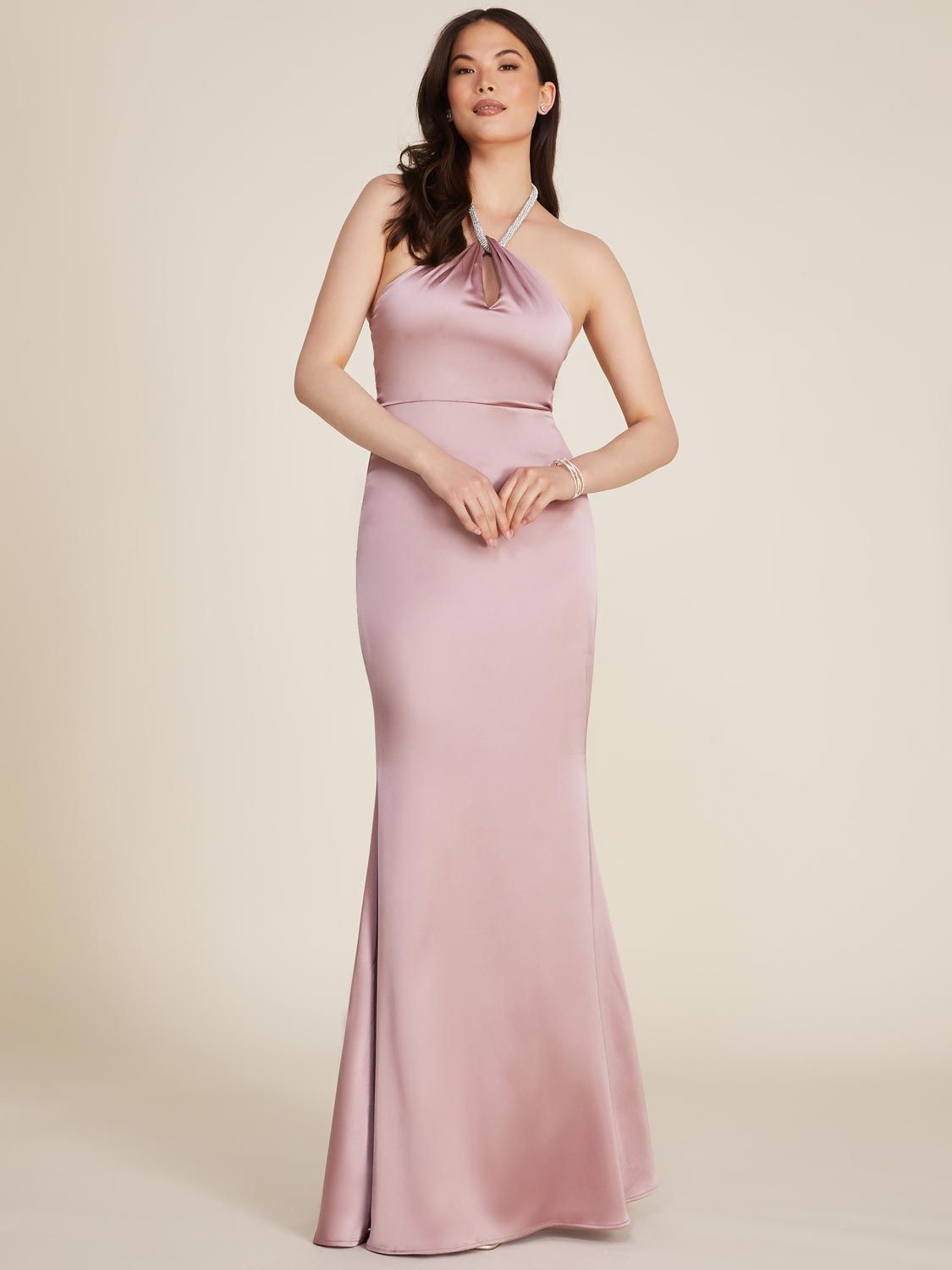 Jewelled Halter Neck Satin Gown sold by Suzy Shier product image thumbnail 2