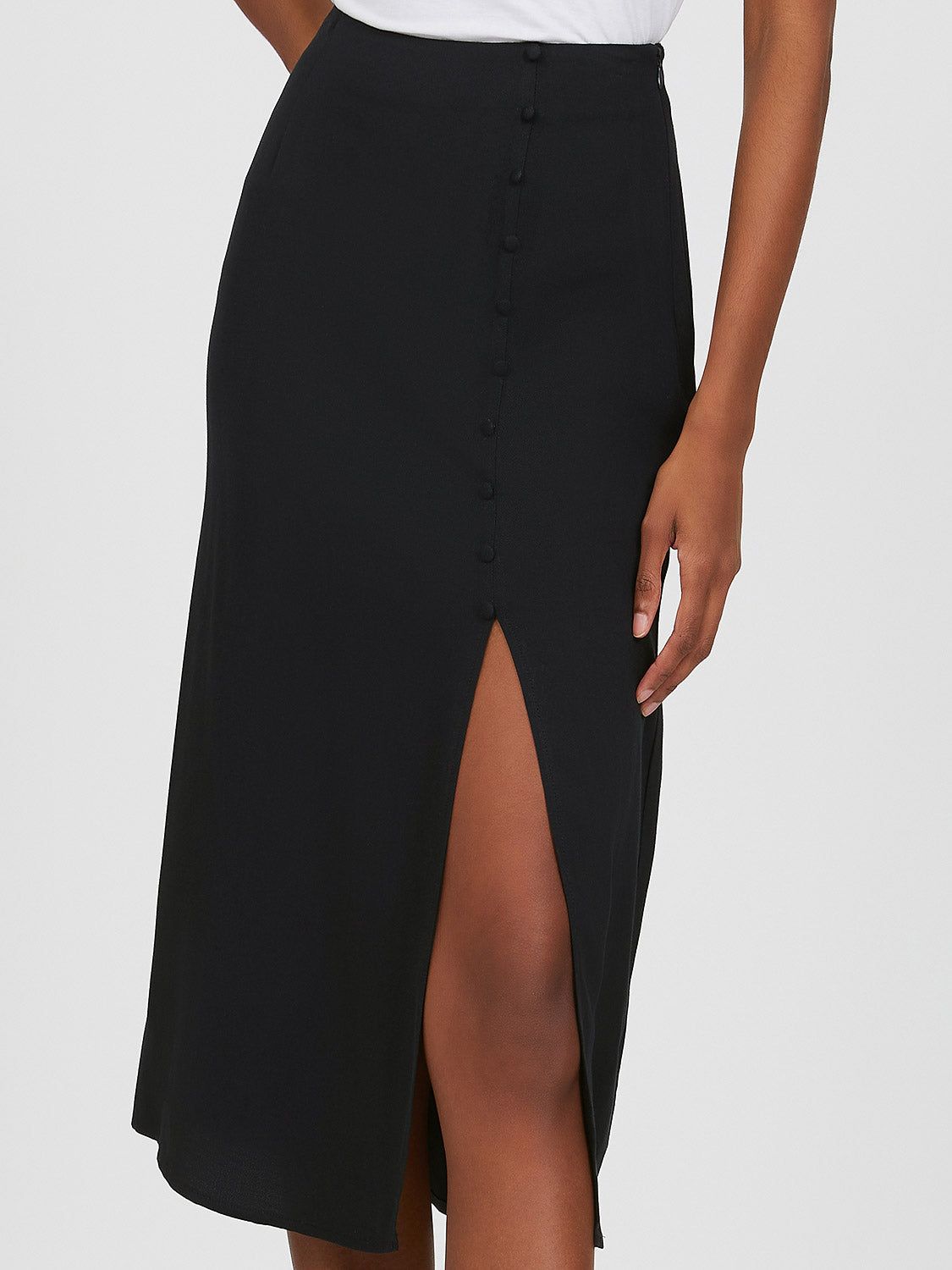 Classic Side Slit Midi Skirt sold by Suzy Shier product image thumbnail 2