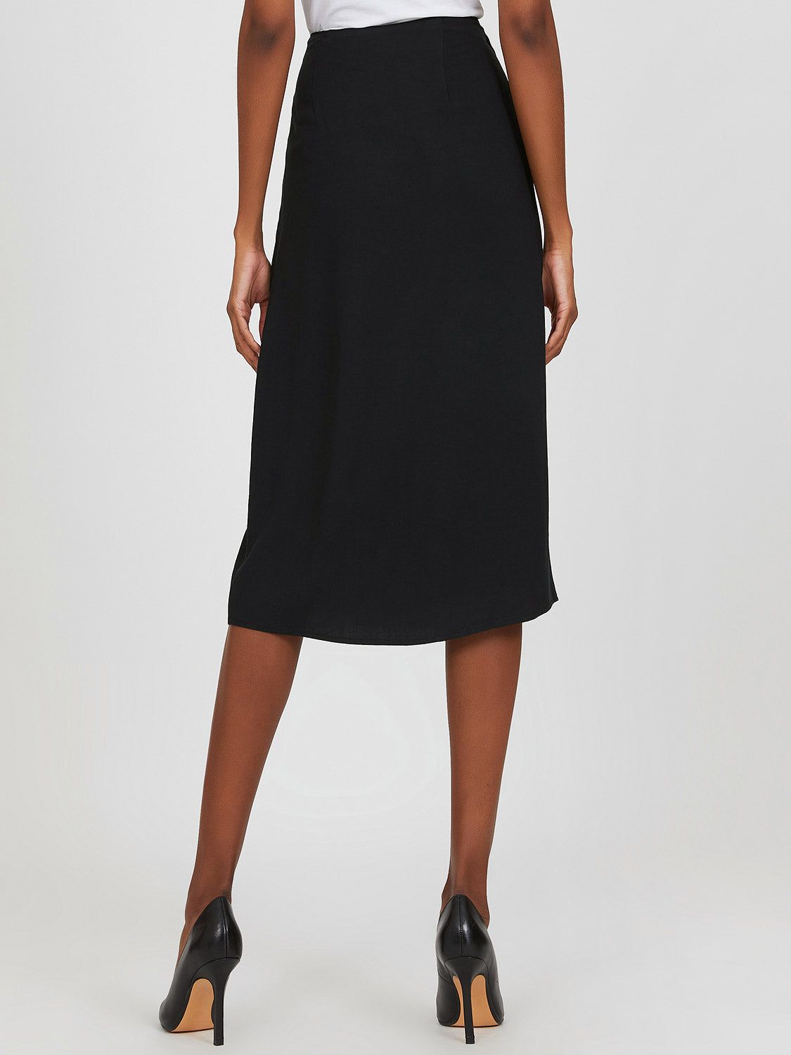 Classic Side Slit Midi Skirt sold by Suzy Shier product image thumbnail 4
