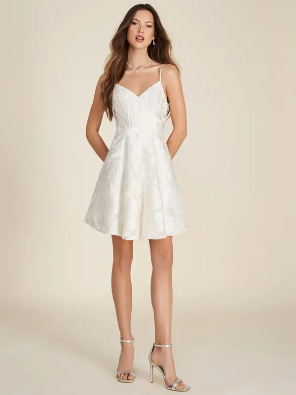 Organza Jacquard Fit & Flare Mini Party Dress sold by Suzy Shier