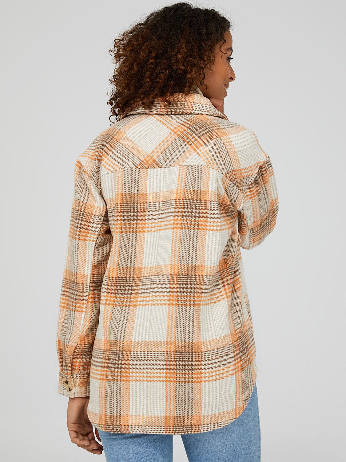 Plaid Shacket With Flap Pockets sold by Suzy Shier product image thumbnail 5