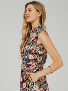 Floral Print Sleeveless Shirt Dress sold by Suzy Shier