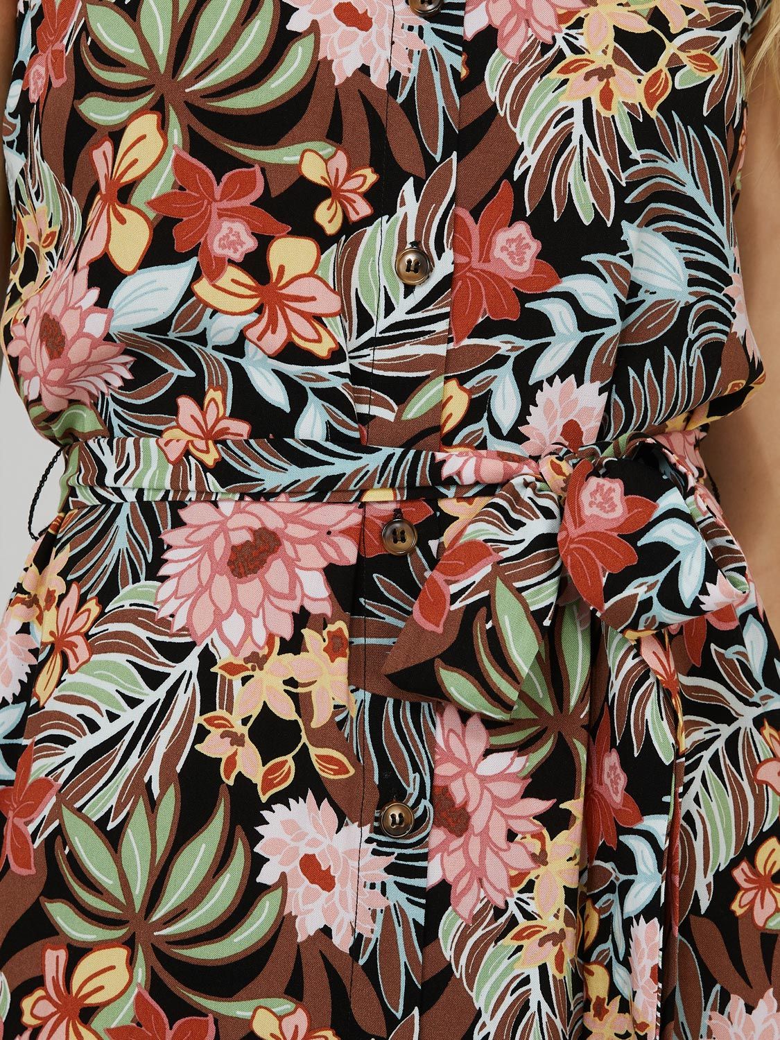 Floral Print Sleeveless Shirt Dress sold by Suzy Shier product image thumbnail 6