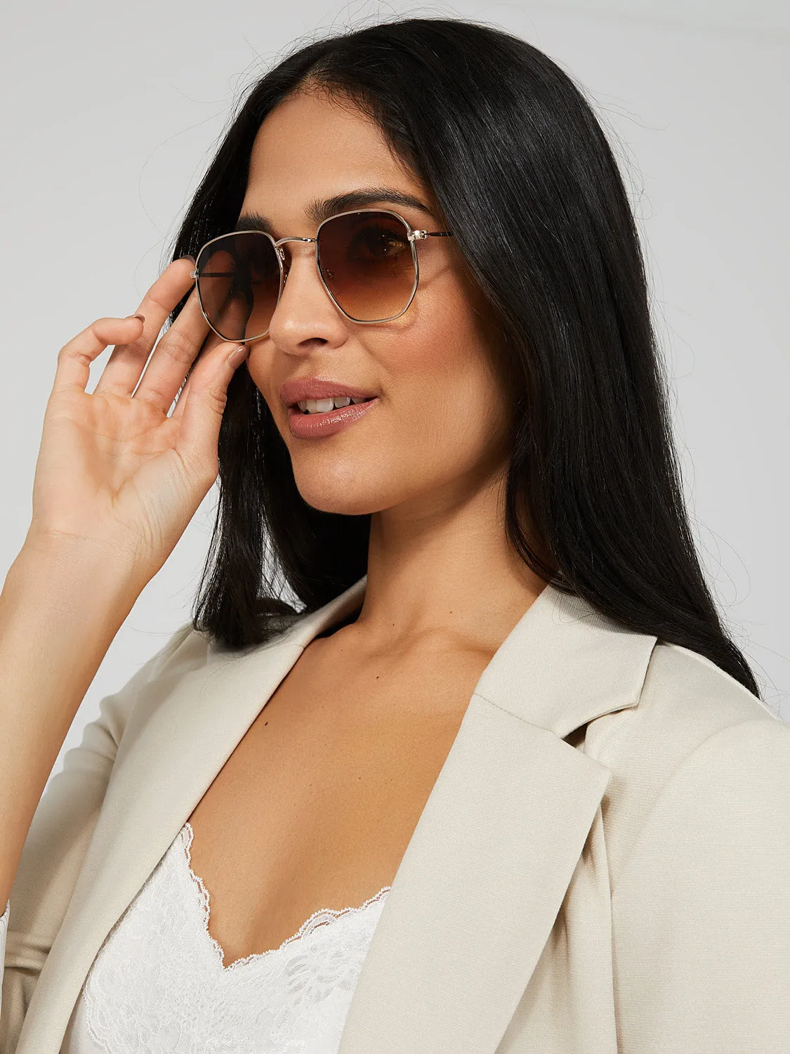 Oversized Hexagonal Sunglasses sold by Suzy Shier