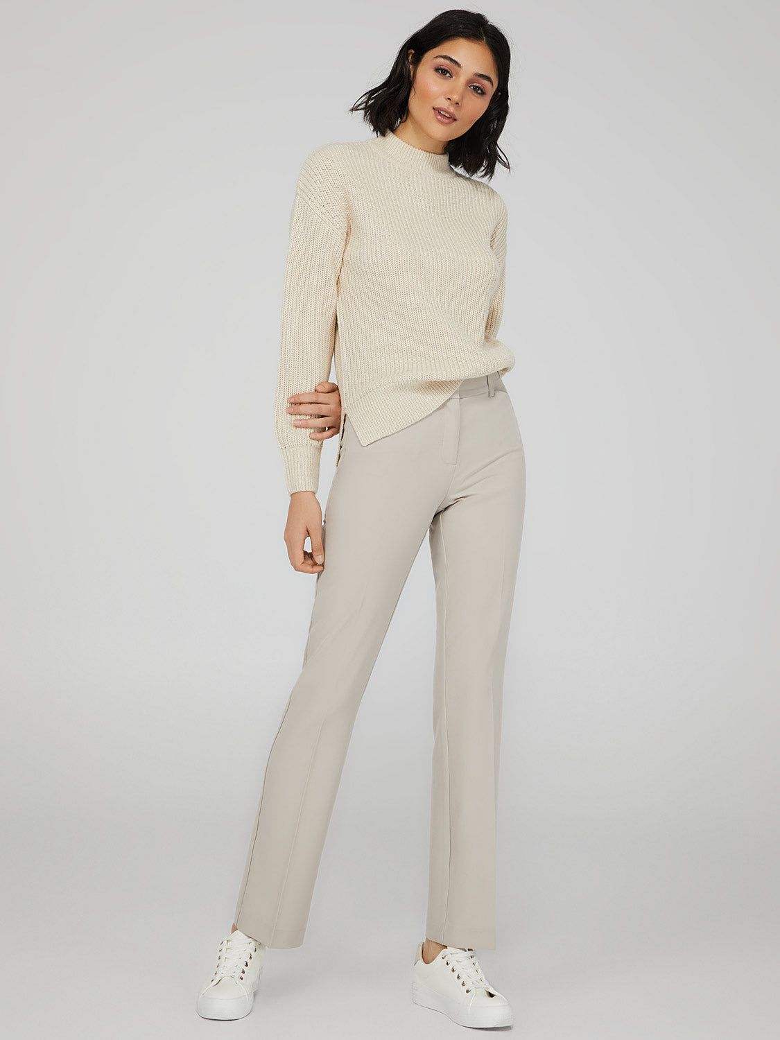 High-Low Mock Neck Sweater sold by Suzy Shier product image thumbnail 7