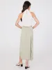 Broomstick Pleated Satin Skirt sold by Suzy Shier