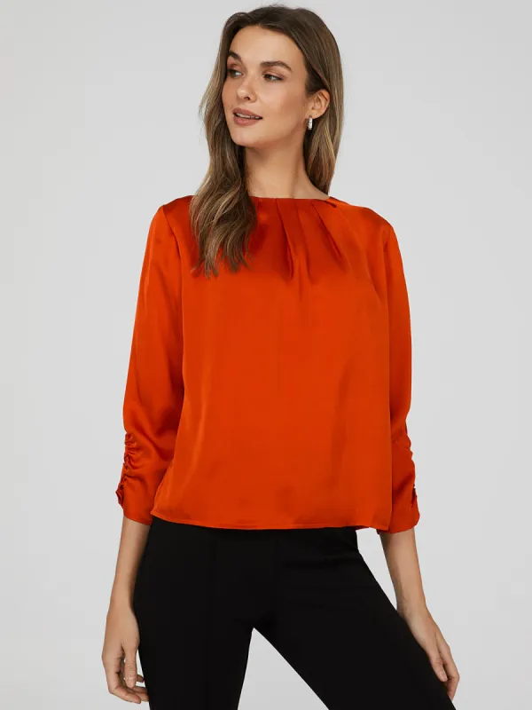 Box Pleat Blouse sold by Suzy Shier