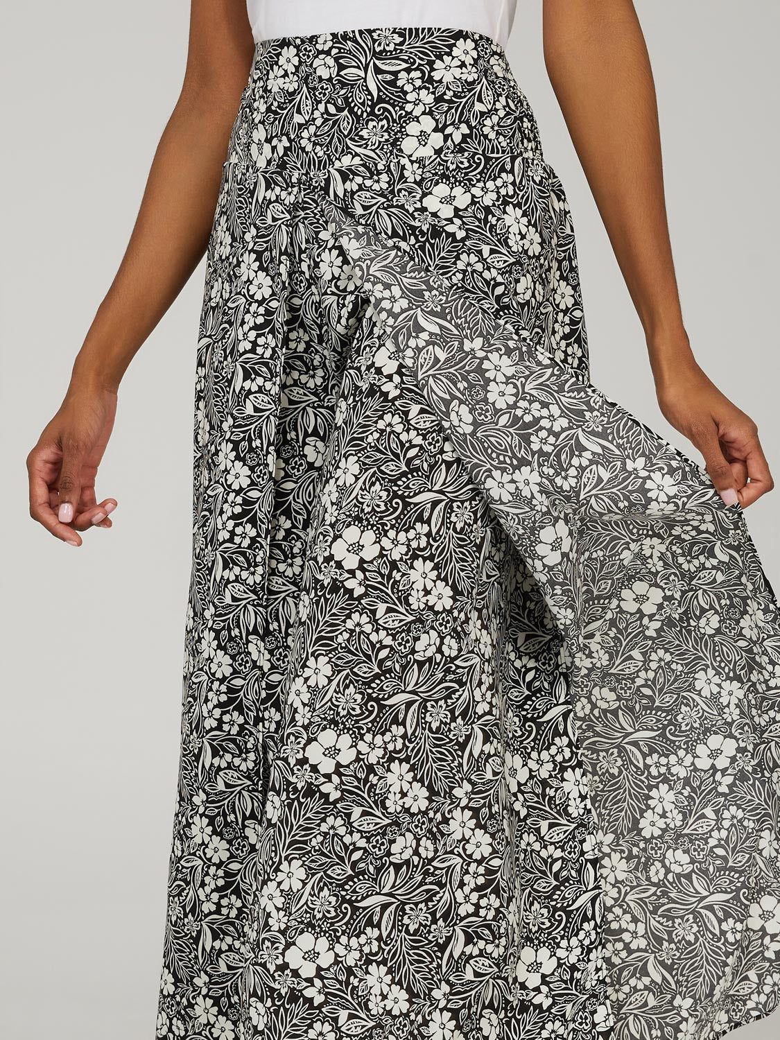 High Rise Printed Wide Leg Palazzo Pant sold by Suzy Shier product image thumbnail 2