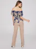 Floral Print Off-The-Shoulder Peplum Top sold by Suzy Shier