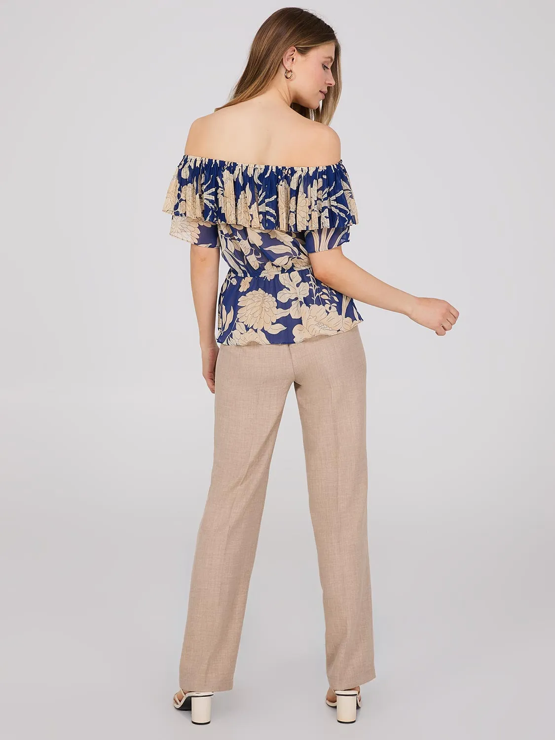 Floral Print Off-The-Shoulder Peplum Top sold by Suzy Shier product image thumbnail 4