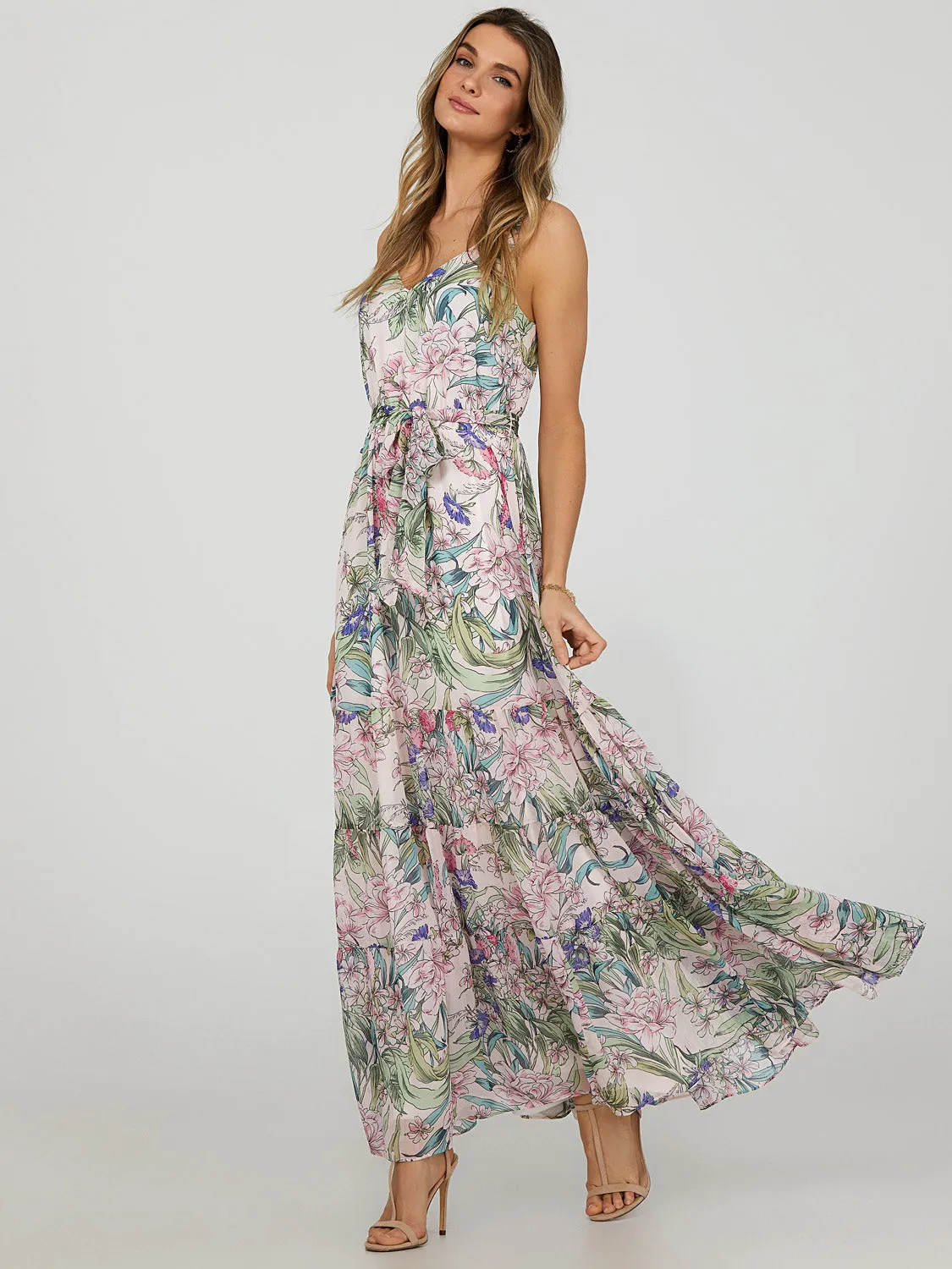Printed 3-Tier Maxi Dress sold by Suzy Shier product image thumbnail 4
