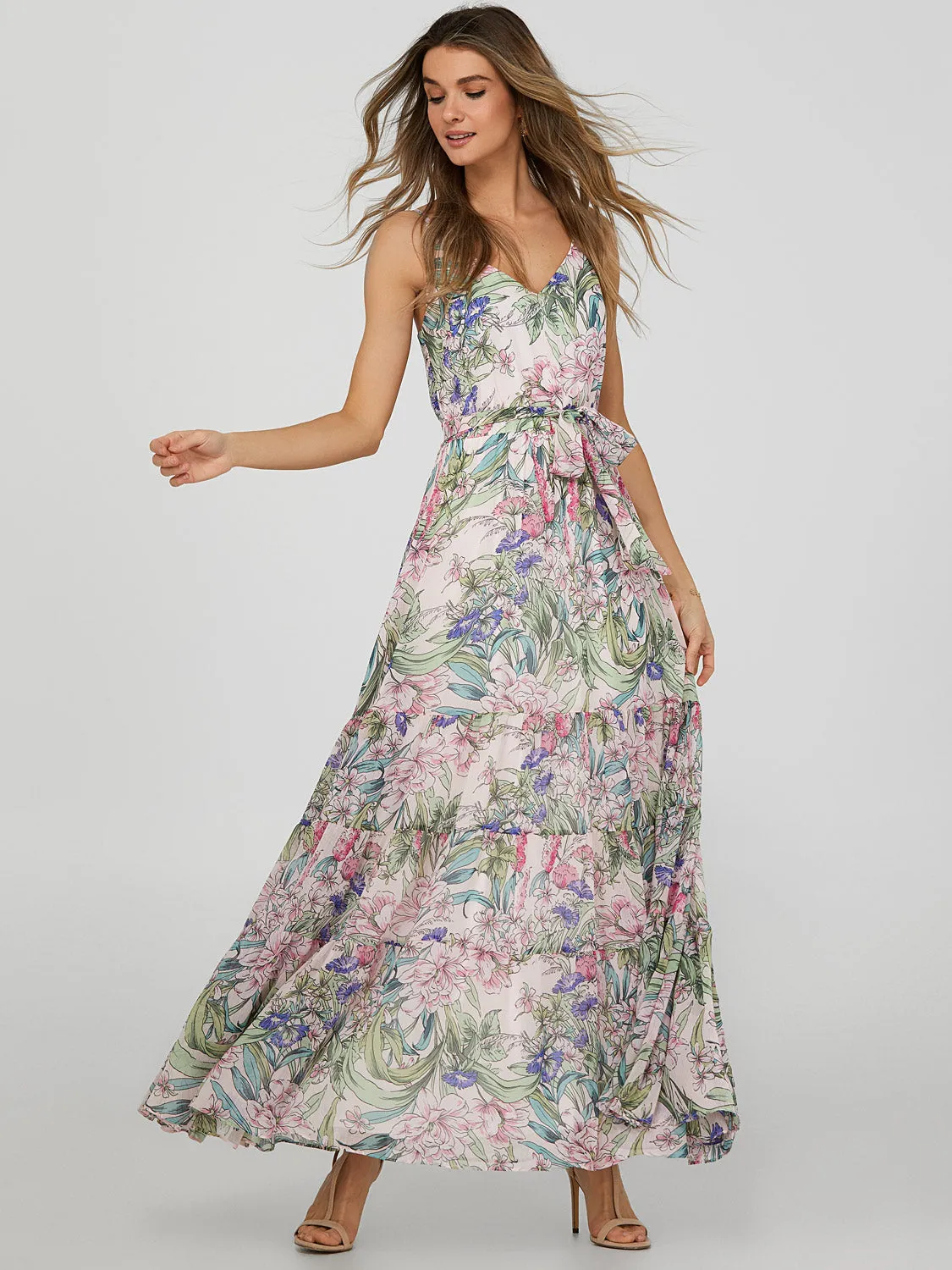 Printed 3-Tier Maxi Dress sold by Suzy Shier product image thumbnail 2
