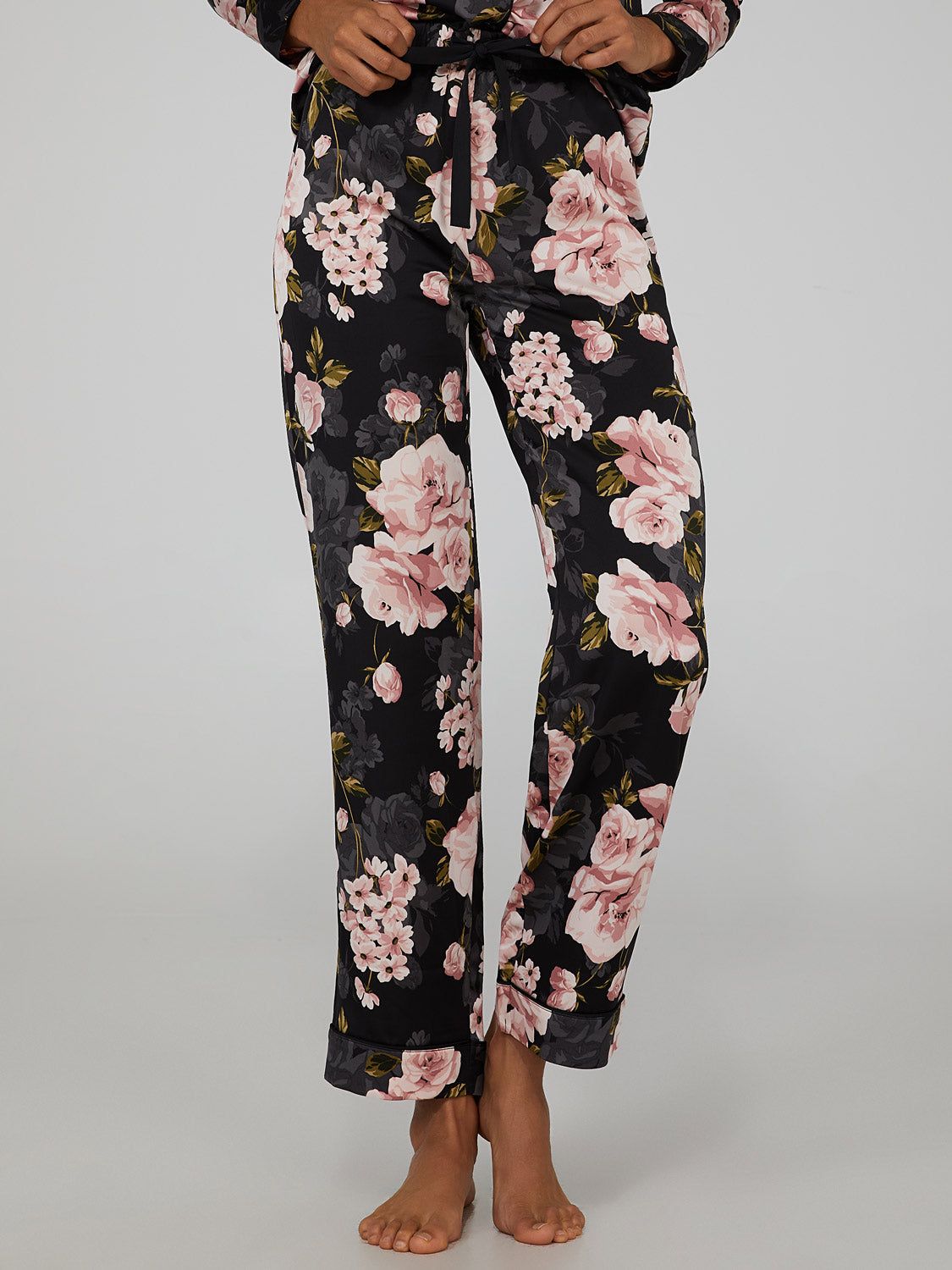 Satin Floral Print PJ Set sold by Suzy Shier product image thumbnail 3