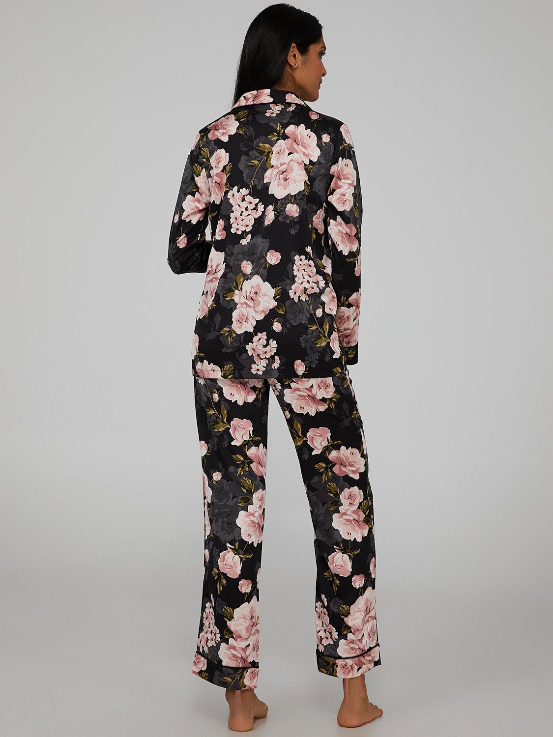Satin Floral Print PJ Set sold by Suzy Shier product image thumbnail 4