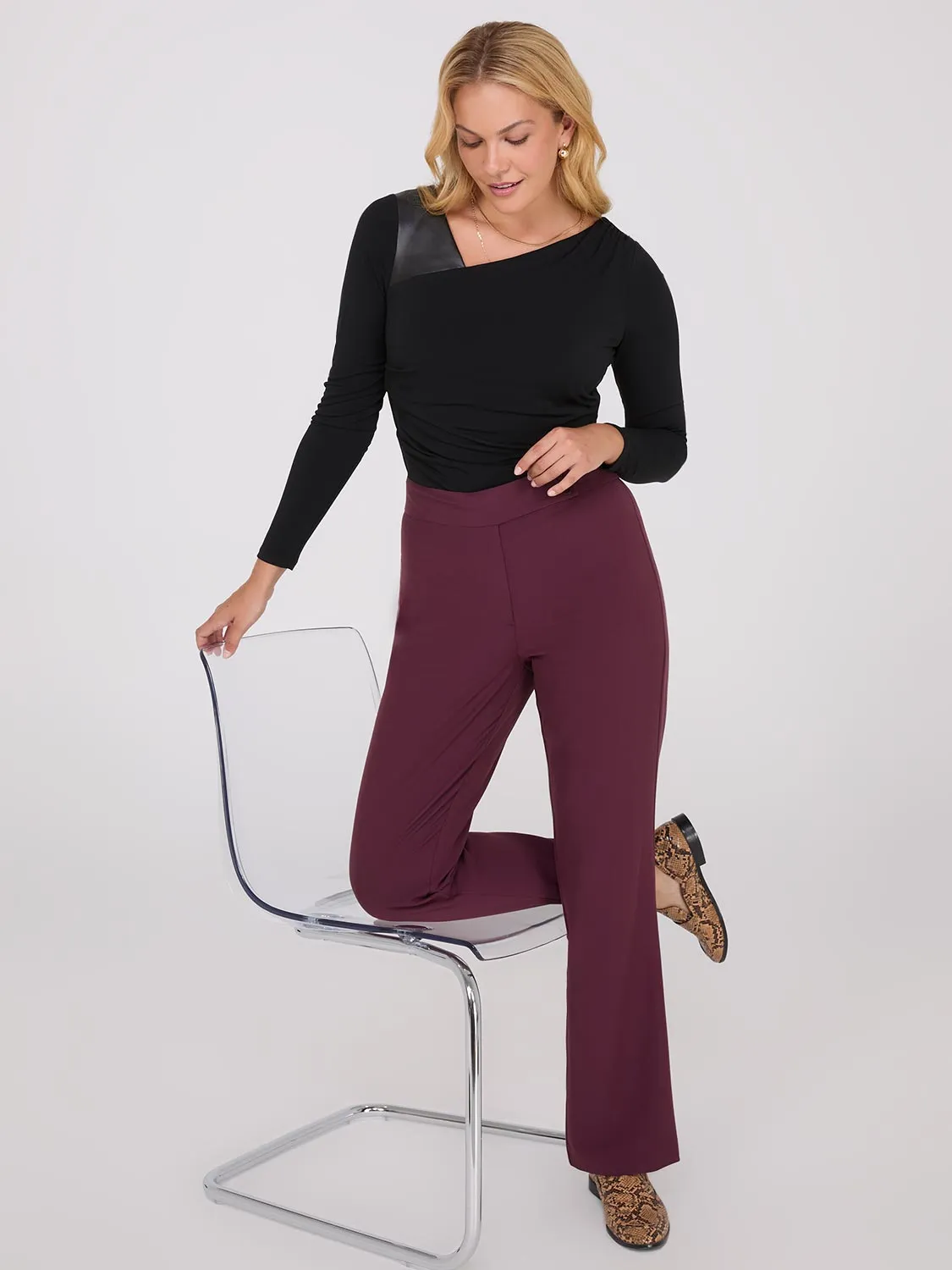 Mid-Rise Bootcut Pants sold by Suzy Shier product image thumbnail 3
