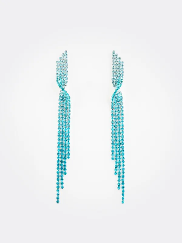 Jewelled Twist Ombre Fringe Earring sold by Suzy Shier