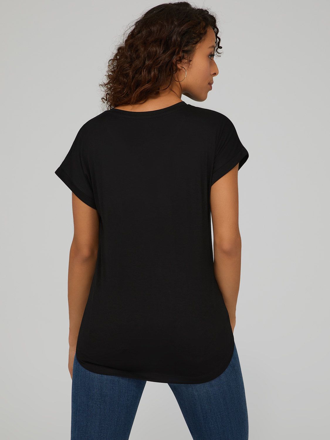 Cuffed Sleeve V-Neck Top sold by Suzy Shier product image thumbnail 16