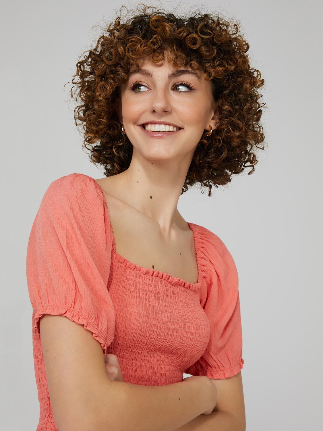 Smocked Square Neck Top With Puff Sleeves sold by Suzy Shier product image thumbnail 2