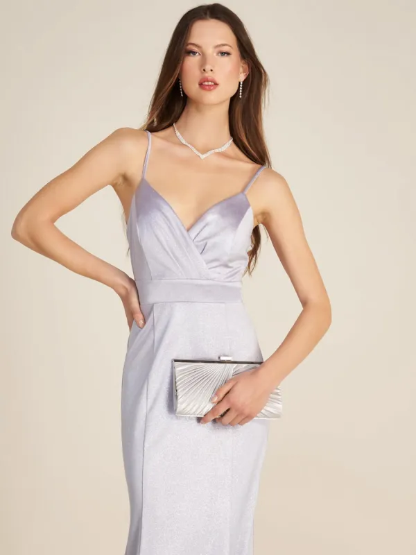 Pleated Satin Long Minaudiere sold by Suzy Shier