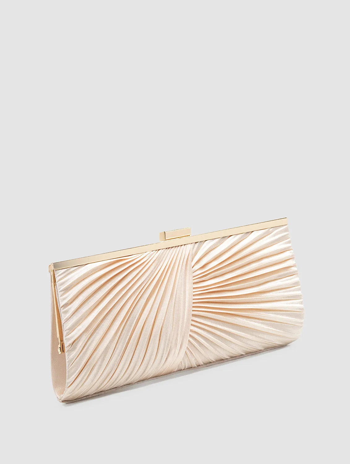 Pleated Satin Long Minaudiere sold by Suzy Shier product image thumbnail 5