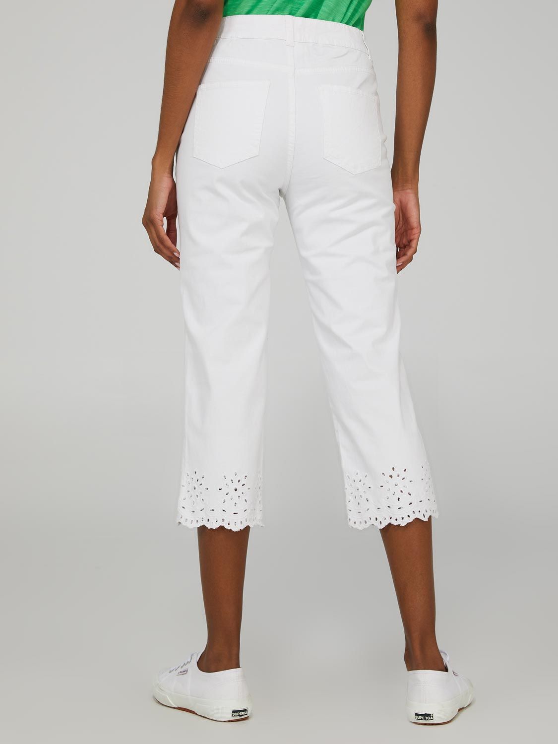 Embroidery Cutout Hem Capri sold by Suzy Shier product image thumbnail 4