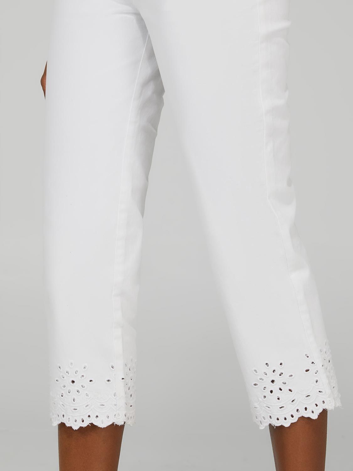 Embroidery Cutout Hem Capri sold by Suzy Shier product image thumbnail 2