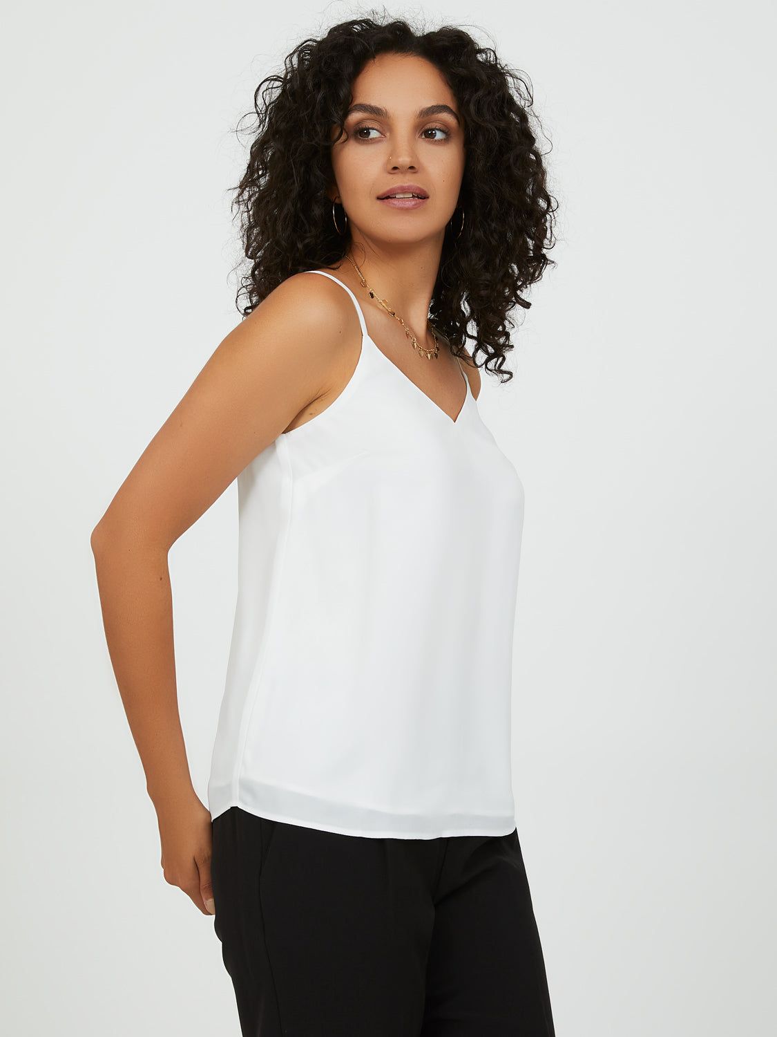 Adjustable Spaghetti Strap Chiffon Camisole sold by Suzy Shier product image thumbnail 5