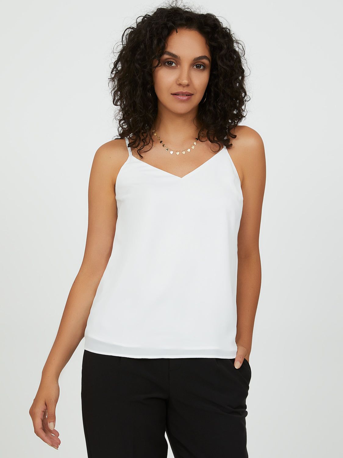 Adjustable Spaghetti Strap Chiffon Camisole sold by Suzy Shier product image thumbnail 6