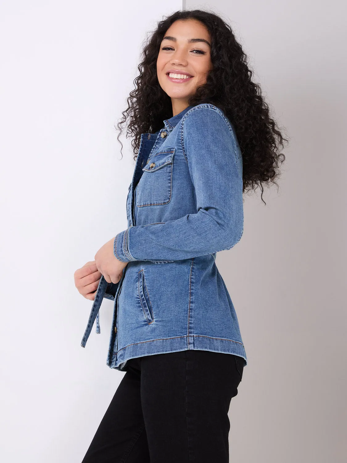 Belted Denim Jacket | Parallel