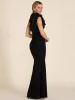 Rosette One-Shoulder Fitted Gown sold by Suzy Shier