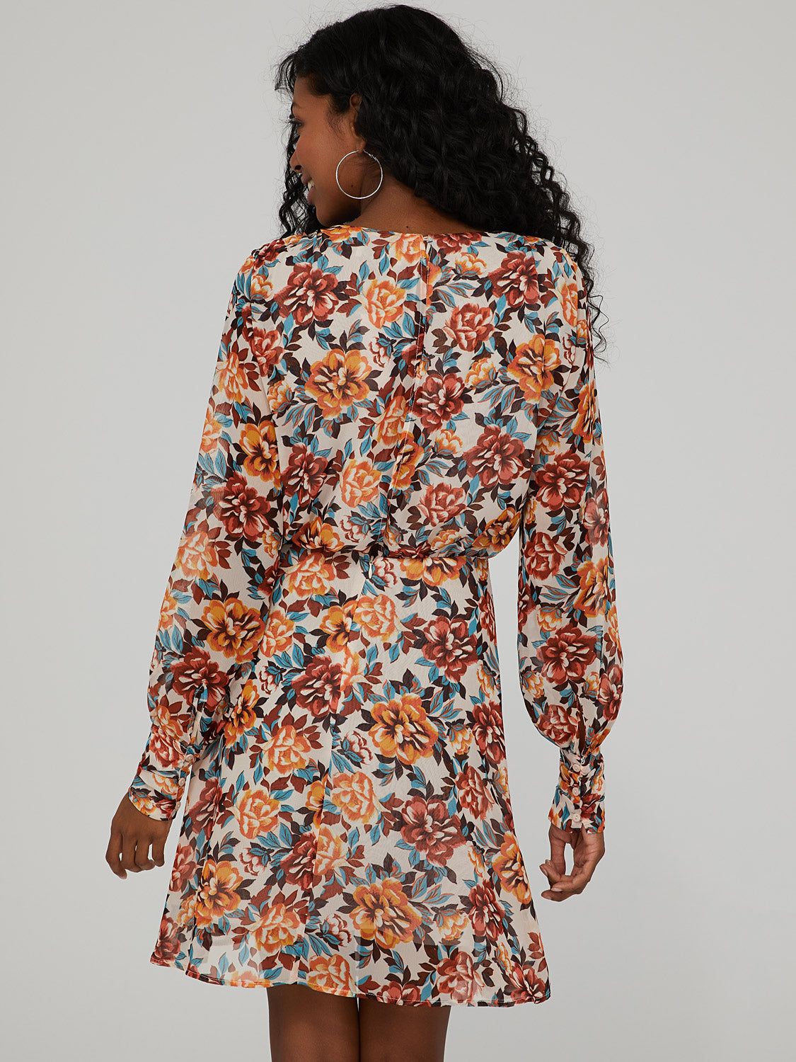 Floral Cowl Neck Mini Dress sold by Suzy Shier product image thumbnail 5