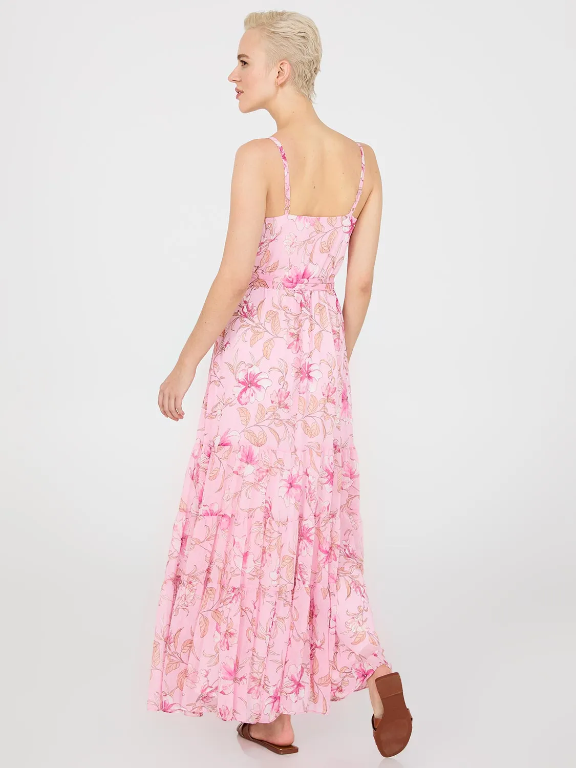 Floral Print 3-Tier Maxi Dress sold by Suzy Shier product image thumbnail 4