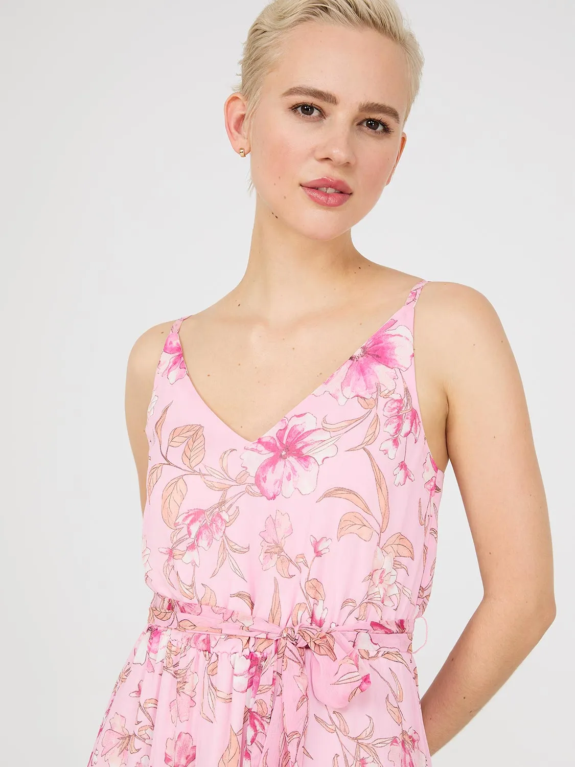 Floral Print 3-Tier Maxi Dress sold by Suzy Shier product image thumbnail 3