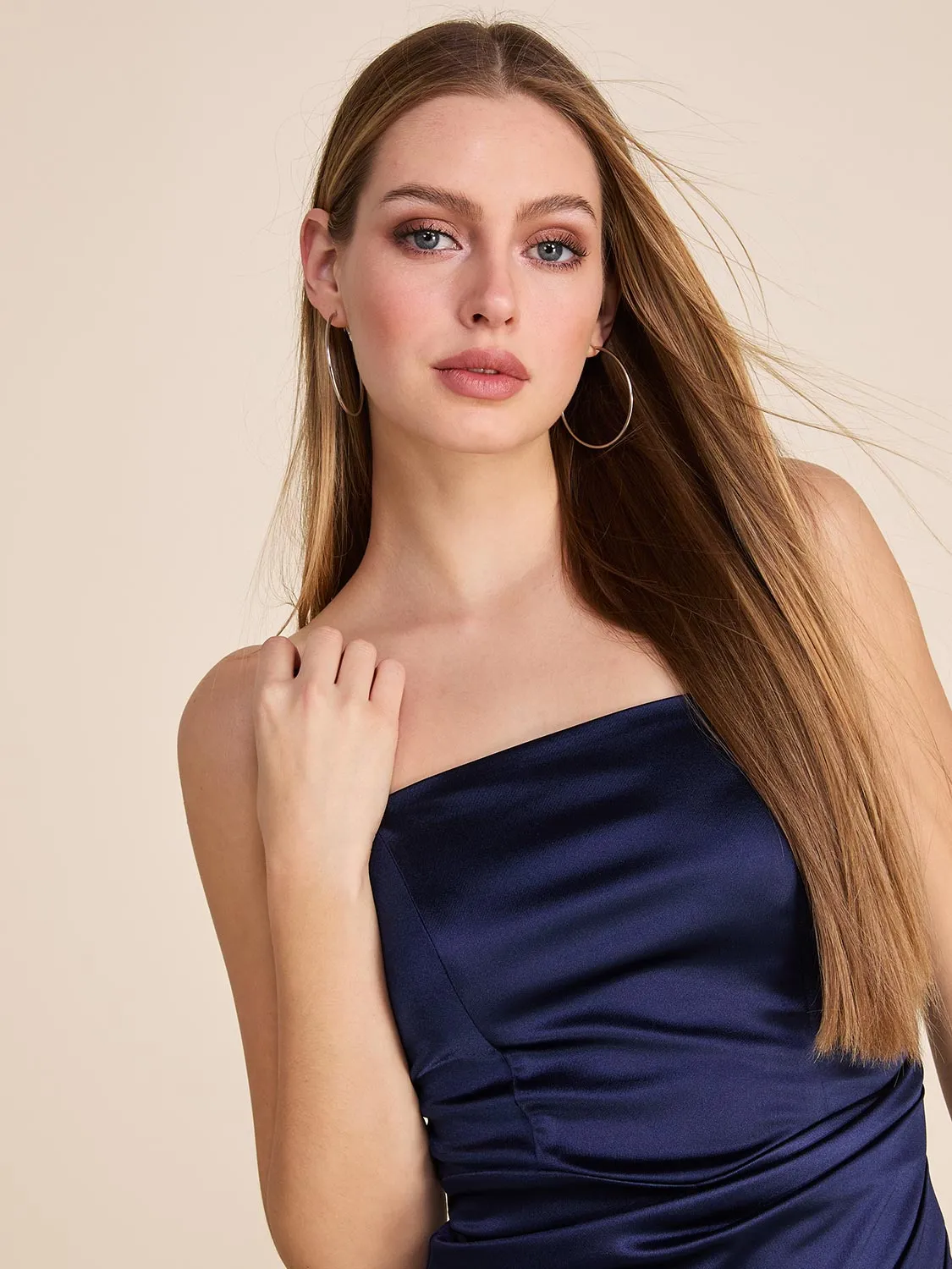 Fitted Stretch Satin Gown sold by Suzy Shier product image thumbnail 2