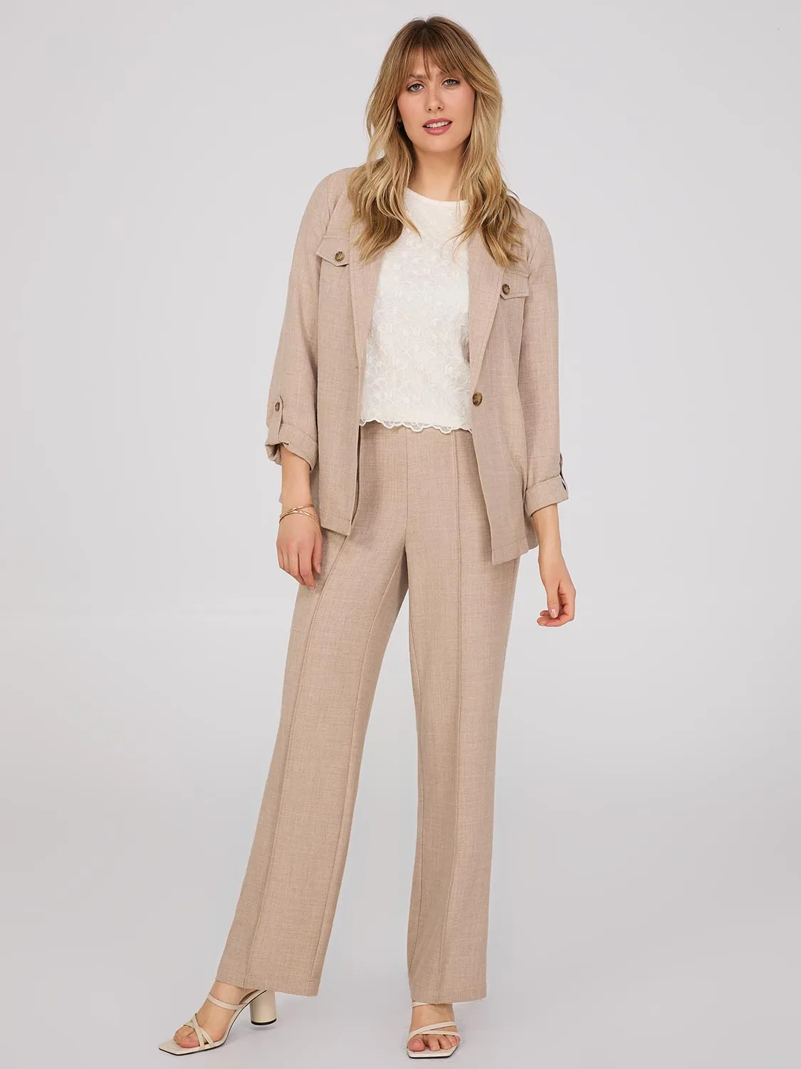 Floral Embroidered Mesh Top With Scallop Edges sold by Suzy Shier product image thumbnail 2